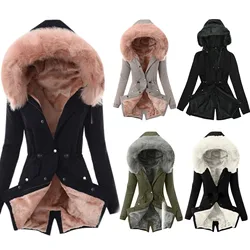 Hot Ladies Lining Coat Womens Winter Warm Thick Long Jacket Hooded Overcoat High Quality Comfy Daily Coat 2021