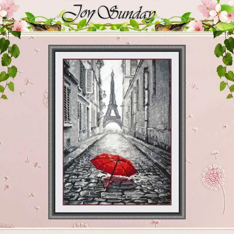 

Romantic Paris Patterns Counted Cross Stitch 11CT 14CT Cross Stitch Set Wholesale Cross-stitch Kit Embroidery Needlework