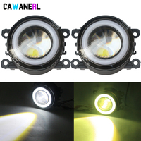 2 X Car Fog Light Assembly LED COB Angel Eye Daytime Lamp DRL For Peugeot 3008 207 307 4008 5008 2008 4007 301 308 408 407 607