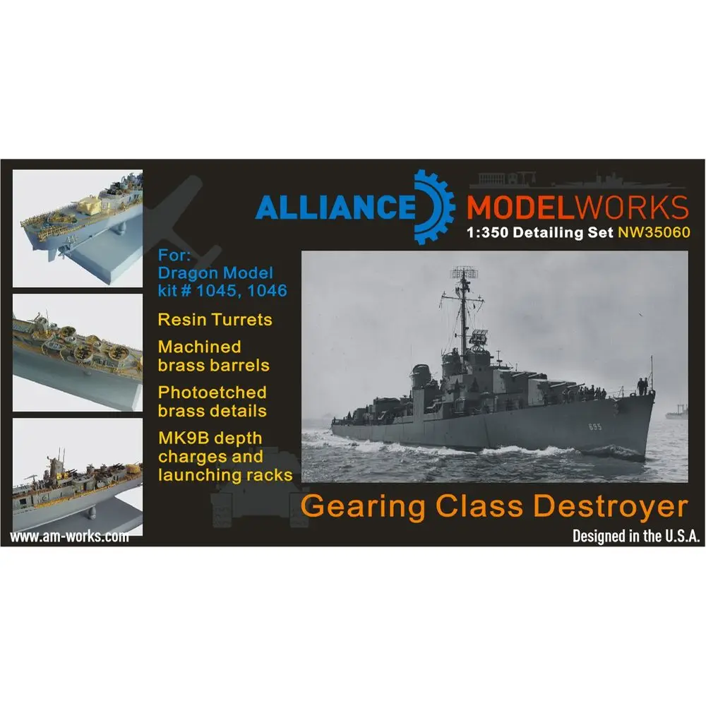 

AM-WORKS NW35060 1/350 Gearing Class Destroyer Detail Set - Upgrade Detail Set