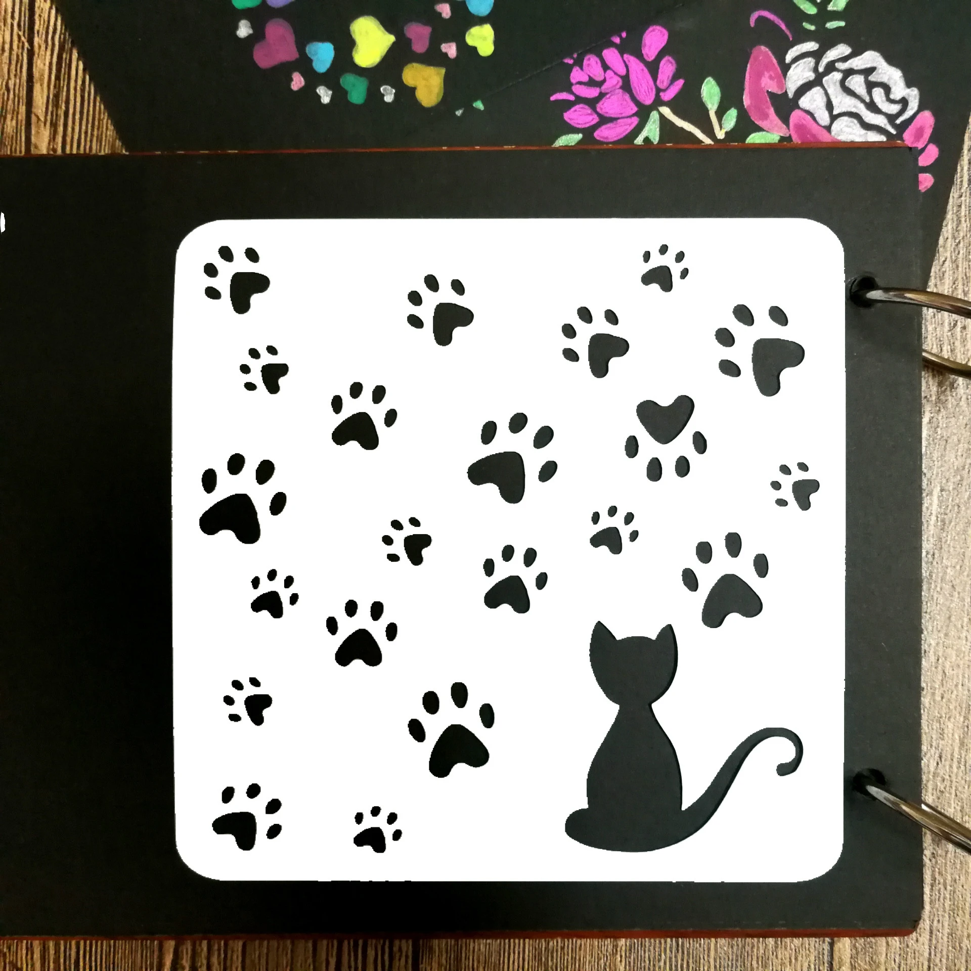 13cm Cute Cat Paw Footprint DIY Craft Layering Stencils Wall Painting Scrapbooking Stamping Embossing Album Card Template