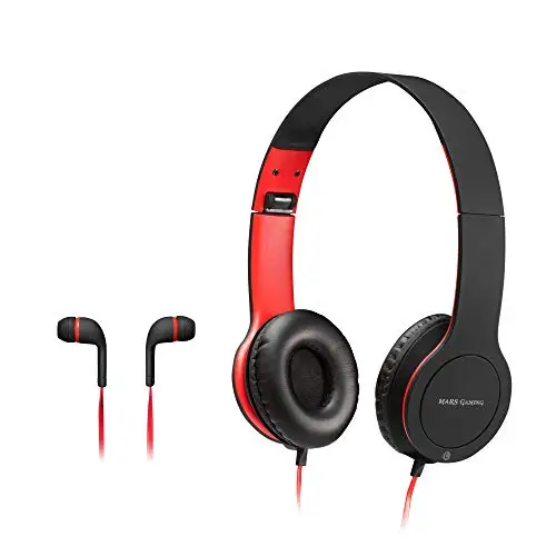 Mars Gaming MHCX, Gamer Pack, headphones + in-Ear headphones, Jack 3.5, Soft Touch