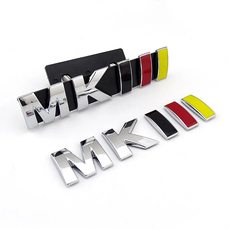 Plastic Chrome Badge MKIII MKIV MKV 2.0V 2.4T 2.6T 3D Car Logo Emblem Custom