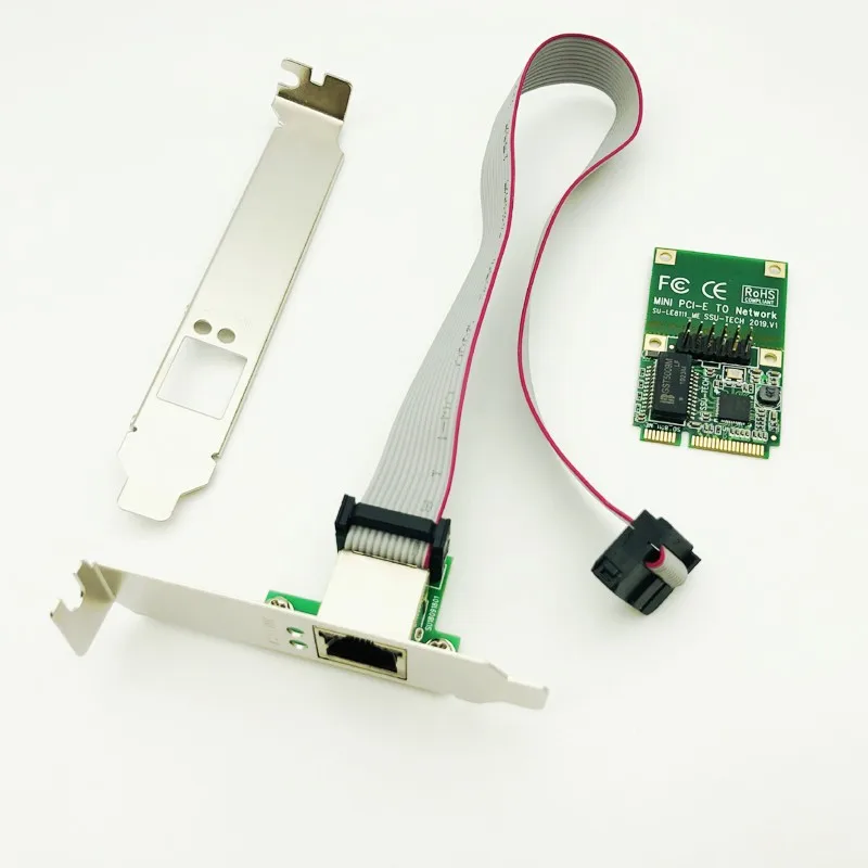 H1111Z Schede di Rete Mini PCI-E Scheda di Rete 1000Mbps Gigabit Ethernet 10/100/1000M NIC RJ45 LAN adattatore di rete per il Computer portatile Del PC