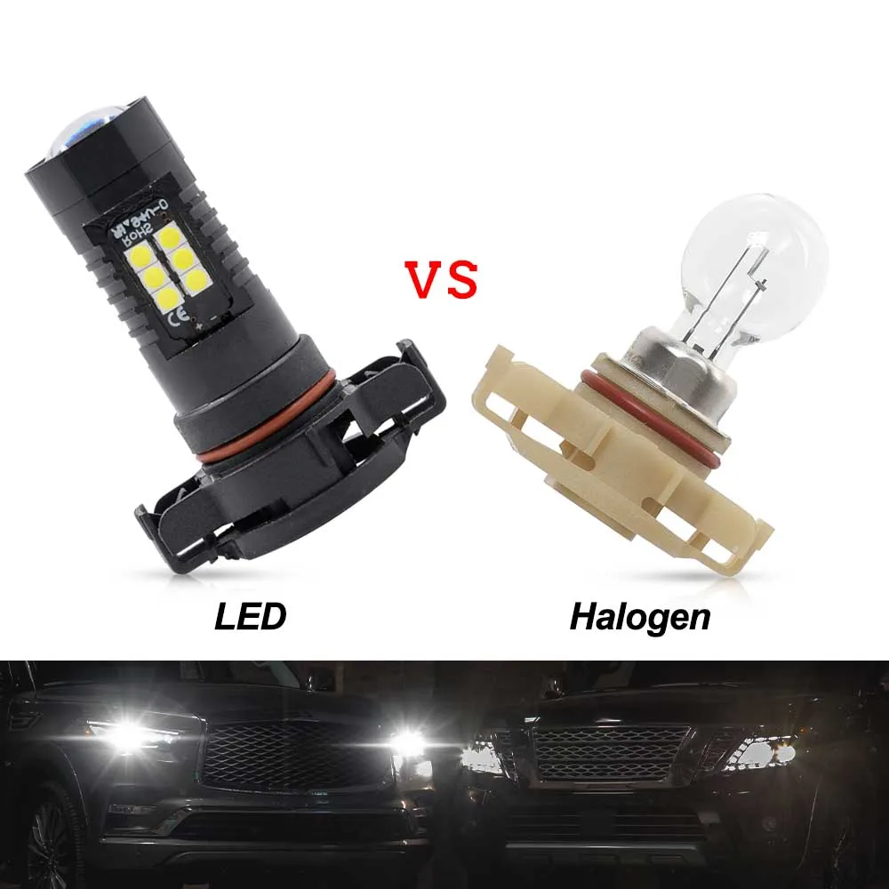 2pcs Xenon White 5202 PSX24W LED headlight Bulbs Jeep Compass 2017 2018 2019 LED Daytime Running Light Canbus No Error DRL Lamp