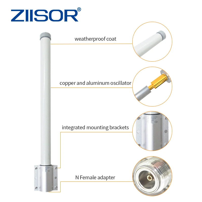 LoRa 433 MHz Antenna with High Gain 10 dBi Long Range 433 MHz Antenna Omnidirectional N female with Cable RP SMA Male for Base S