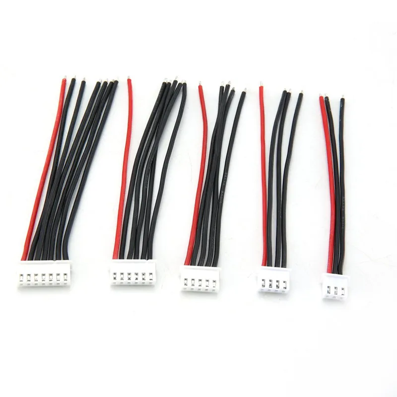 5Pcs / lot 2s 3s 4s 5s 6s LiPo Battery Balance Charger Plug Line/Wire/Connector 22AWG 100mm JST-XH Balancer cable good quality