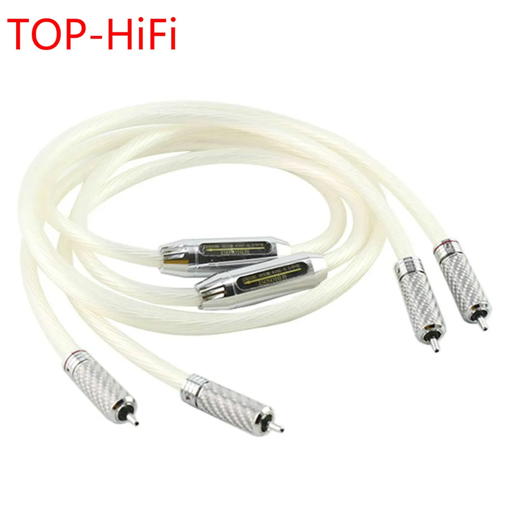 

Hi-Fi пара 7N OCC посеребренный кабель RCA Hi-end Audio 2RCA на 2RCA кабель для соединения для усилителя CD DVD плеера