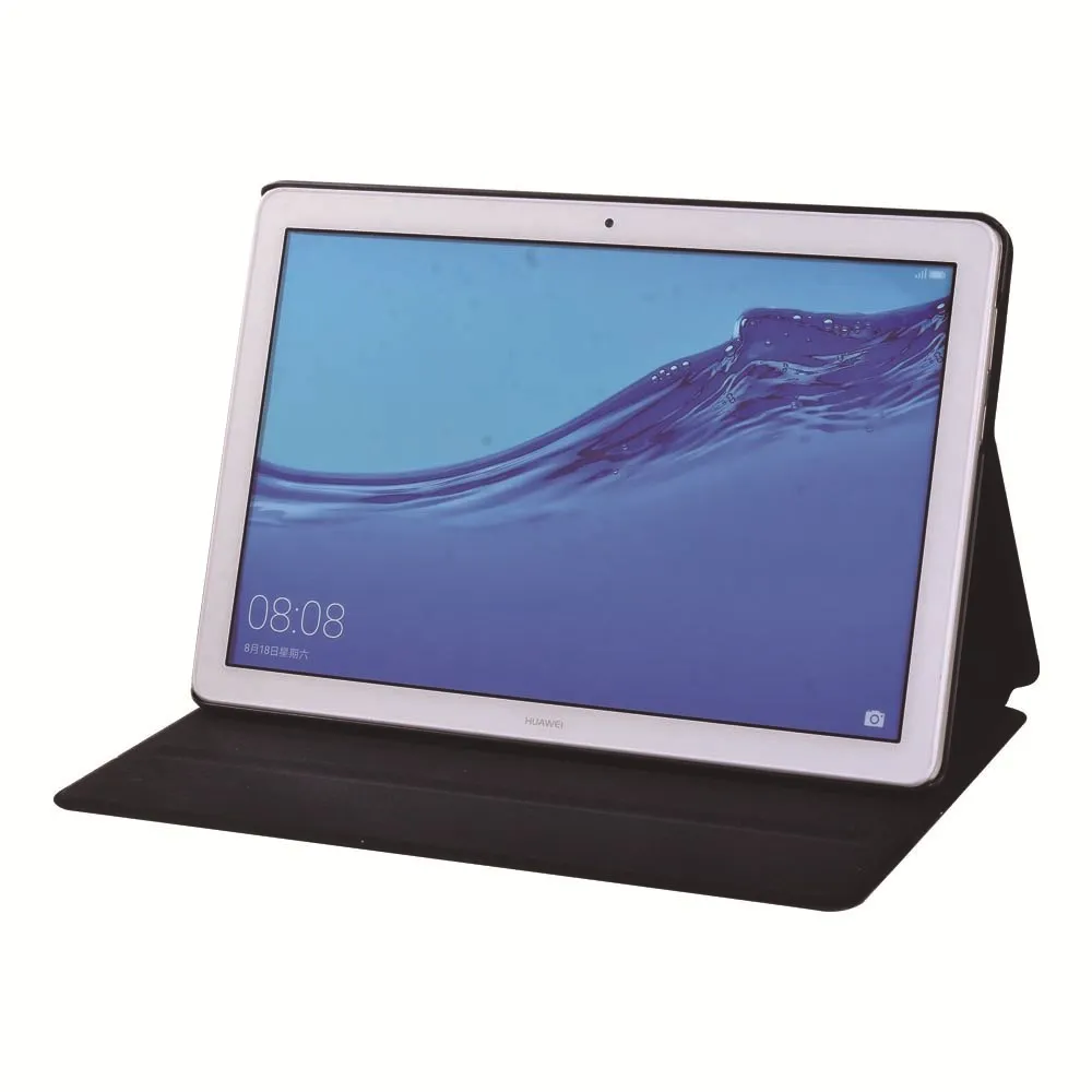 PU 가죽 태블릿 스탠드, 접이식 커버 케이스 + 스타일러스, 화웨이 미디어패드 T3 10 9.6 인치 용
