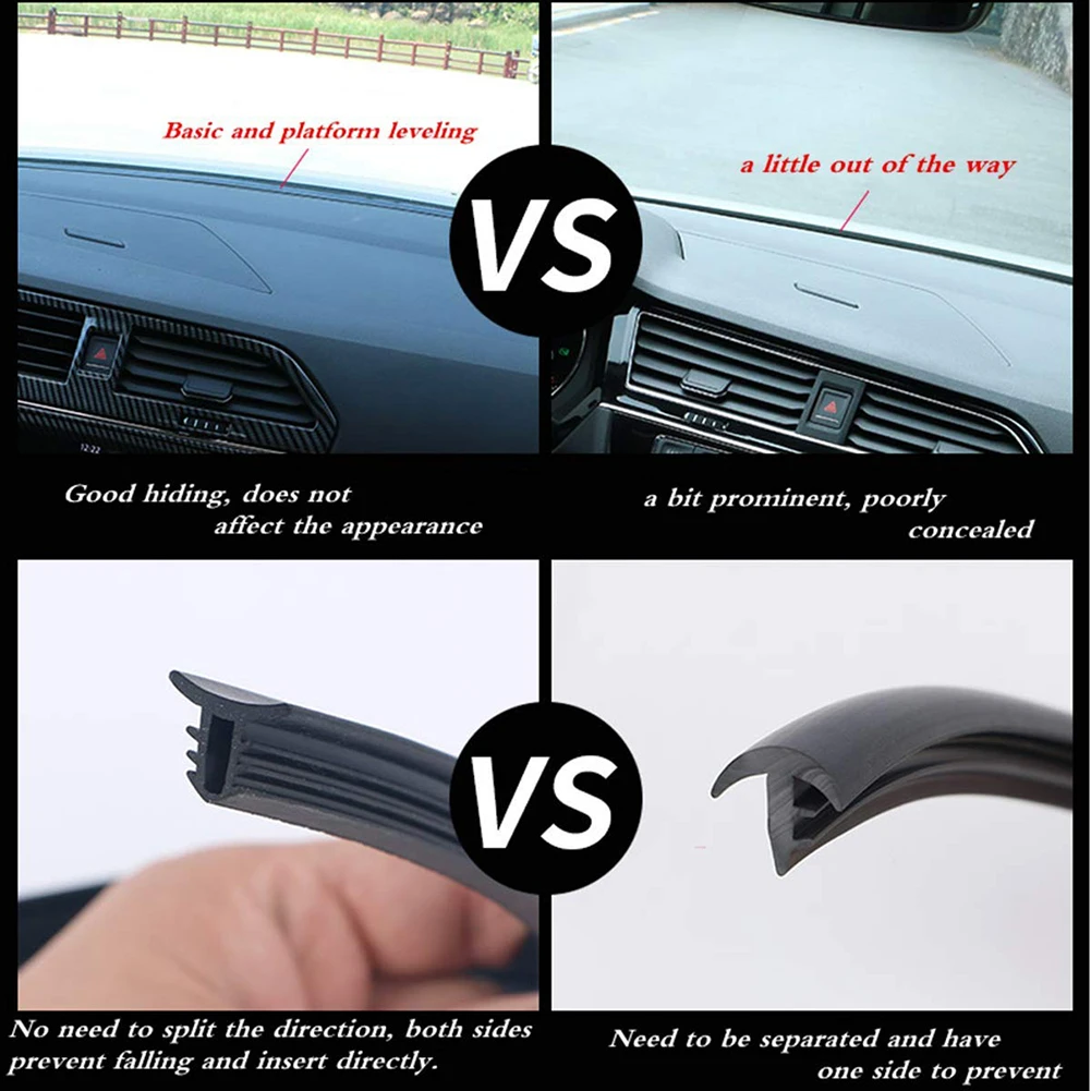 Car Soundproof Rubber Seal Dashboard Sealing Strip Styling Sticker For Honda Civic Accord Chevrolet Cruze Volkswagen Golf 4 5 7