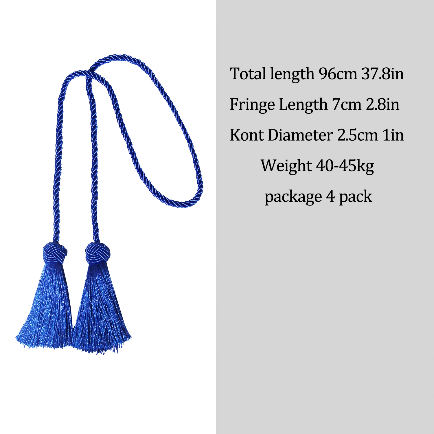 4Pcs/Bag Curtain Brush Tiebacks Tassel Fringe Hanging Balls Curtain Accessories Braid Belt Lashing Rope Holdback Tie Backs