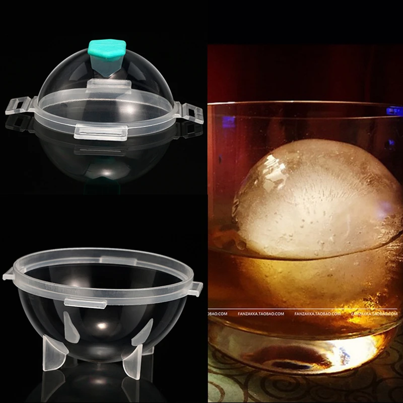 Clasp Style Ice Cream Mold Whiskey Plastic Transparent Ice Cube Maker Mini Form Round Ball Mould DIY Party Kitchen Gadget