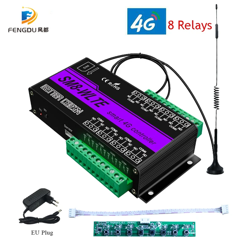 Gsm Module SM8 4G Gsm Control Module Temperature Humidity Controller Sensor App SMS Call Window Gate Opener Greenhouse Brewery