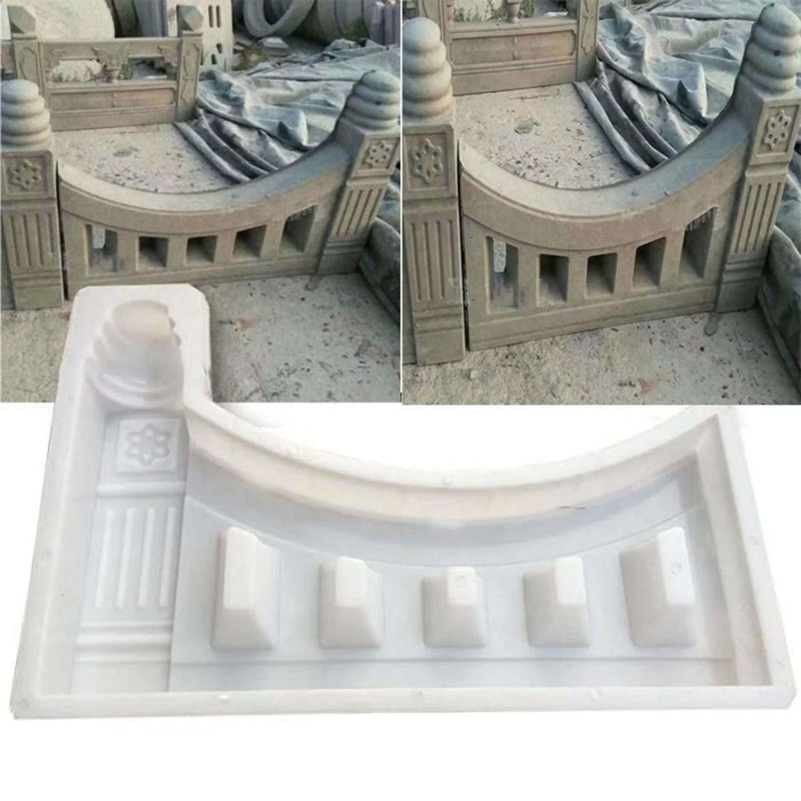 Plastic Garden Fence Mould Concrete Plaster Cement Reusable Lawn Decoration