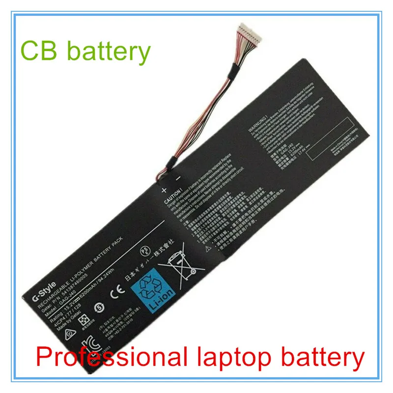 원래 품질 배터리 GAG-J40 541387460003 14-W-CF2 14-P64WV6 15.2V 6200mAh