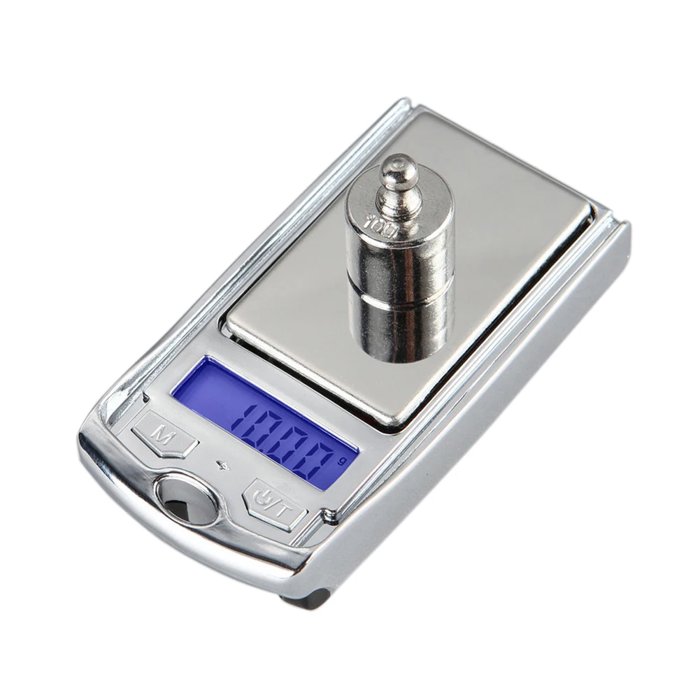 Imagem -03 - Escala Mini Portátil de Alta Precisão Jóias Balança Digital Eletrônico Equilíbrio com Porta-chaves do Carro Chaveiro 100g 0.01g