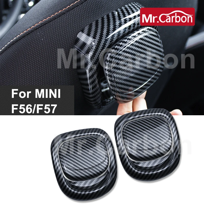 

Car Seat Backrest Handle Cover Protective Shell Carbon Sticker For MINI Cooper S JCW F56 F57 Interior Styling Accessories