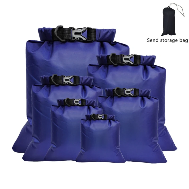 6PCS Waterproof Dry Bag Pack Sack 1.5/2.5/ 3/3.5/5/8L Swimming Rafting Kayaking Trekking Floating Sailing Canoing Boating Bag