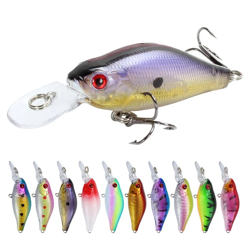 1Pcs Minnow Fishing Lure Wobblers 7cm 8.1g Floating Crankbait Artificial Plastic Hard Bait Bass Pesca Carp Fishing Tackle