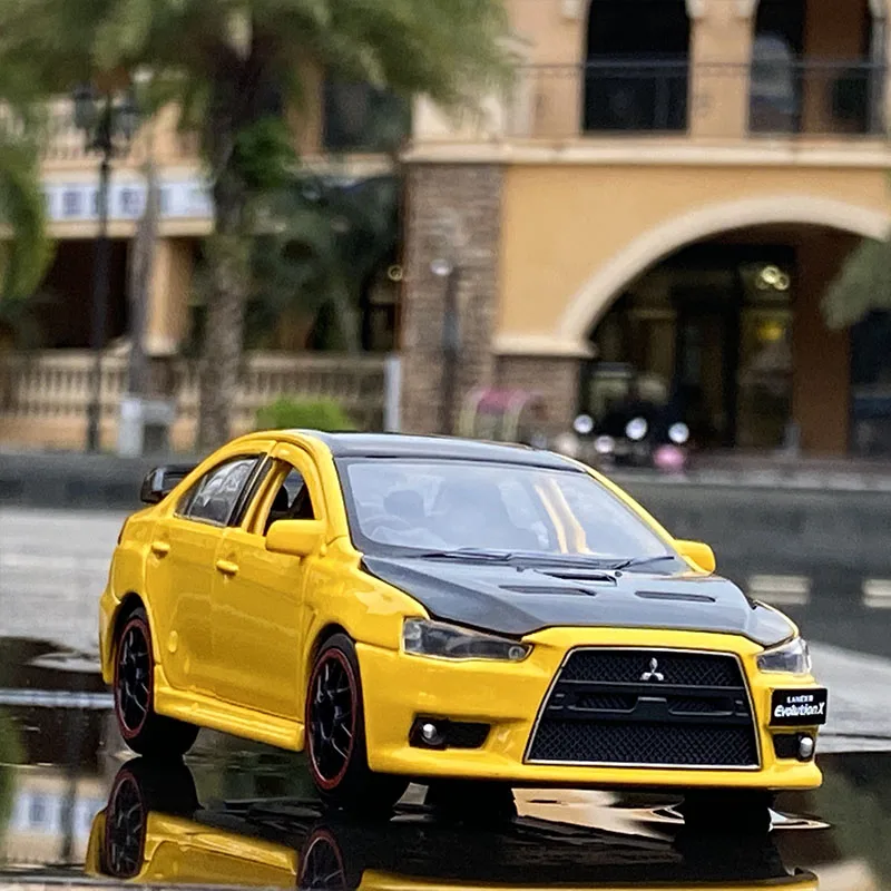 1:32 JDM Mitsubishis Lancer Evo X Alloy Simulation Car For Children Collection Diecast Model Car Sound and light Kids Gifts