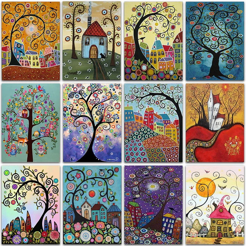 

5D DIY Diamond Painting kit landscape scenery Tree Full Square&Round Diamond embroidery Cross stitch Diamond mosaic home decor