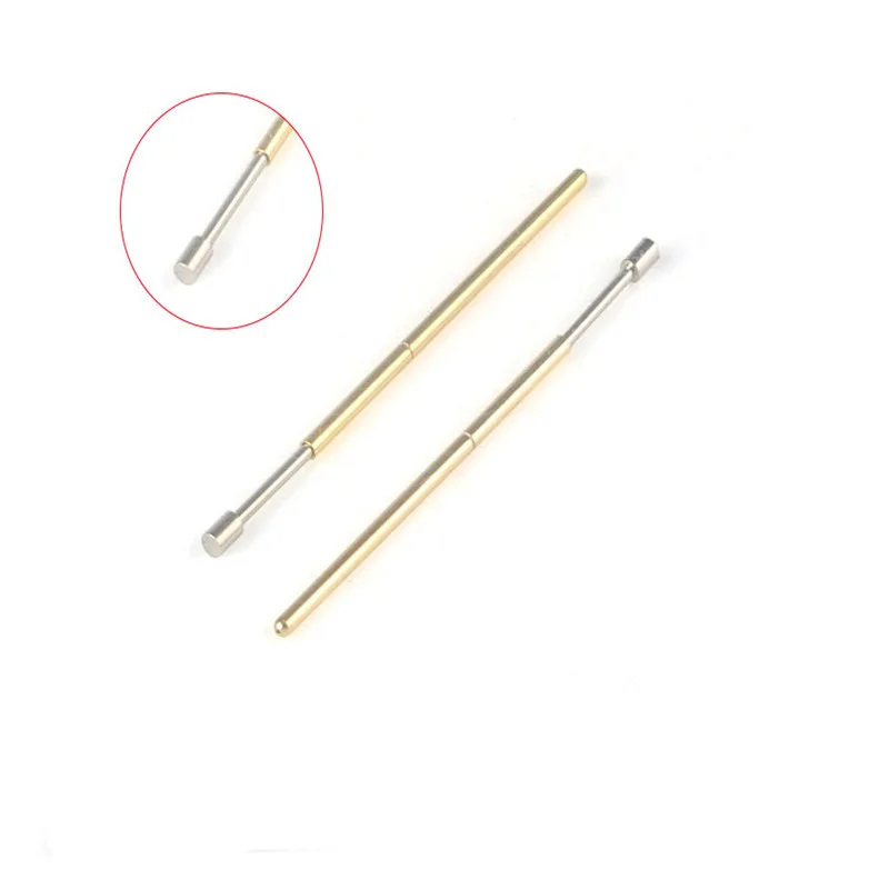 100PCS/Pack P75-G2 Flat Head Spring Test Probe  Outer Diameter 1.02mm Length 16.5mm PCB Pogo Pin