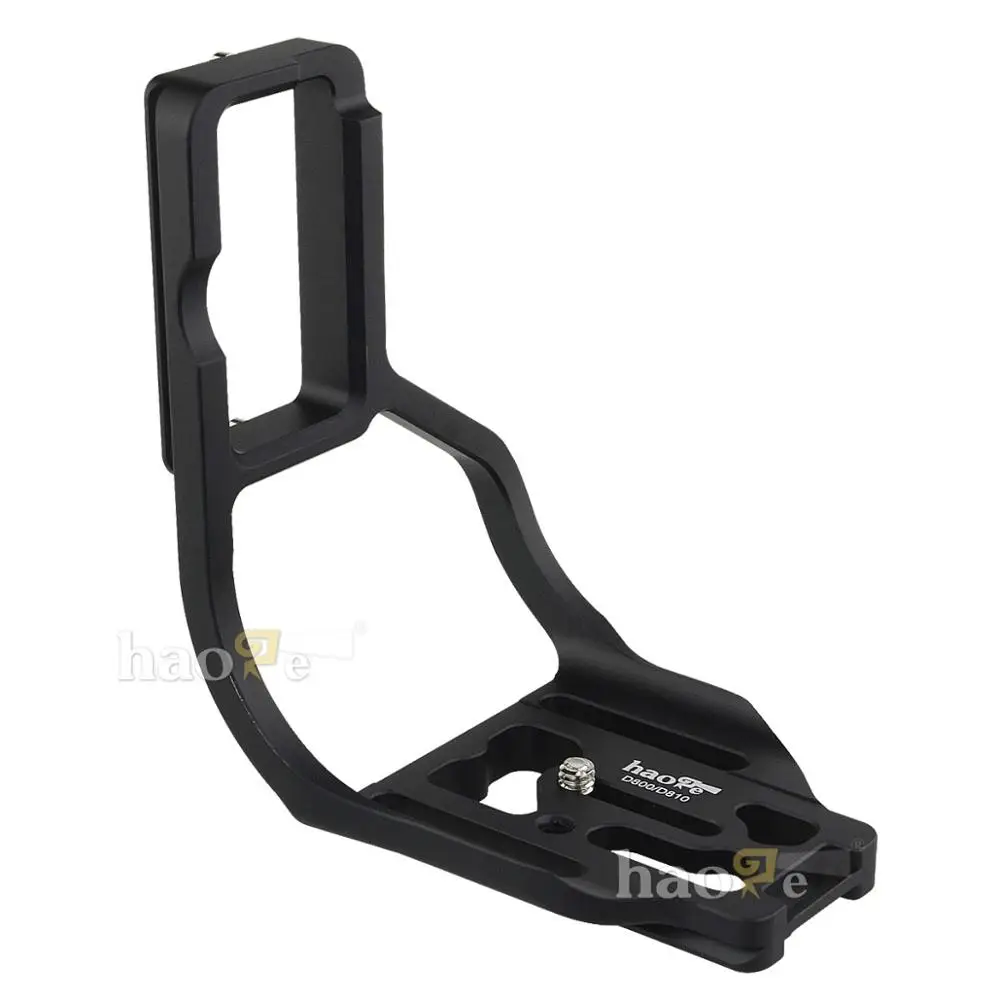 Haoge Vertical Shoot QR Quick Release L Plate Bracket Holder for Nikon D800 D800E D810 Camera Body with MB-D12 Battery Grip