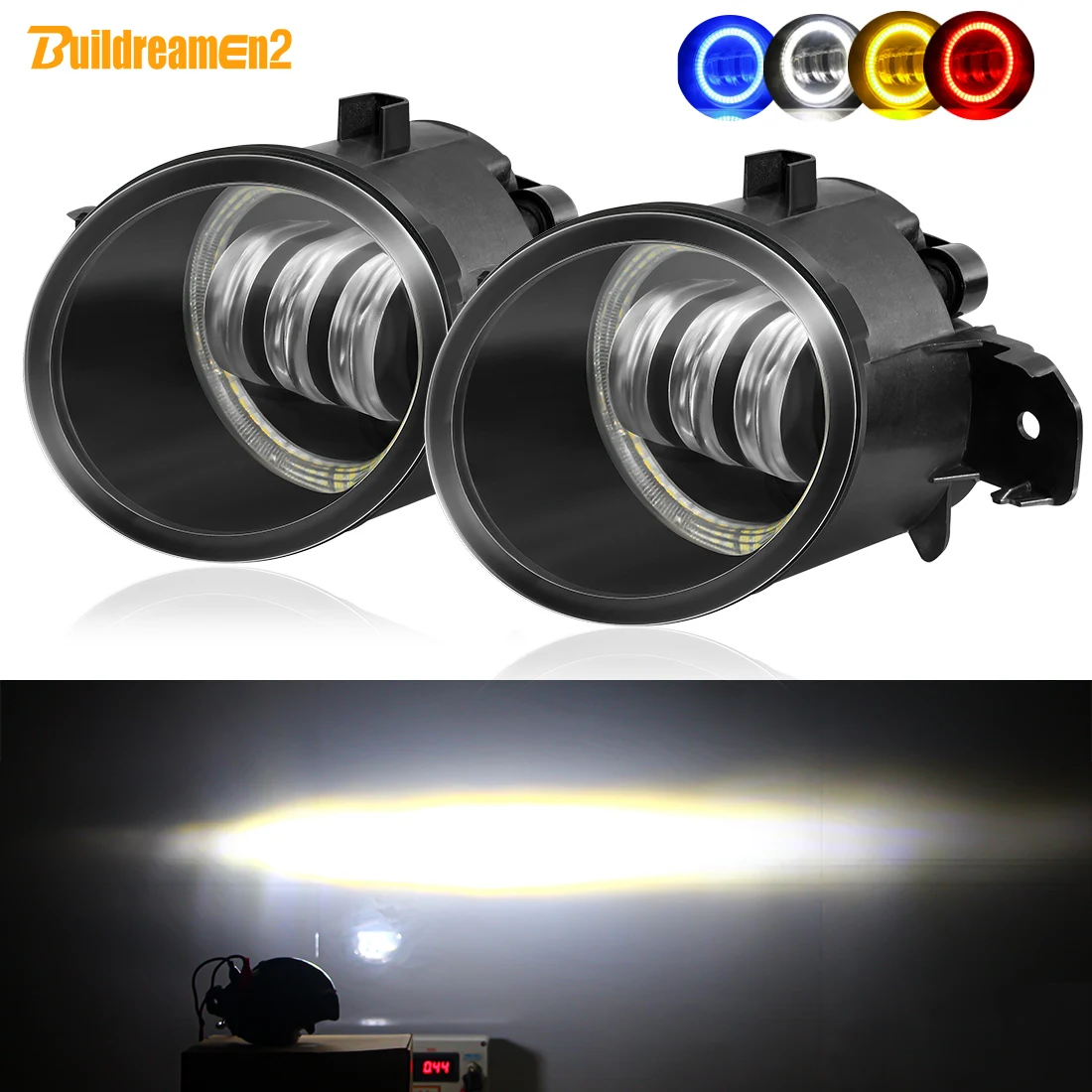 

2 X Angel Eye Fog Light Car LED Lens Fog Driving Lamp DRL H11 For Renault Laguna Clio Thalia VelSatis Espace Koleos Modus Master