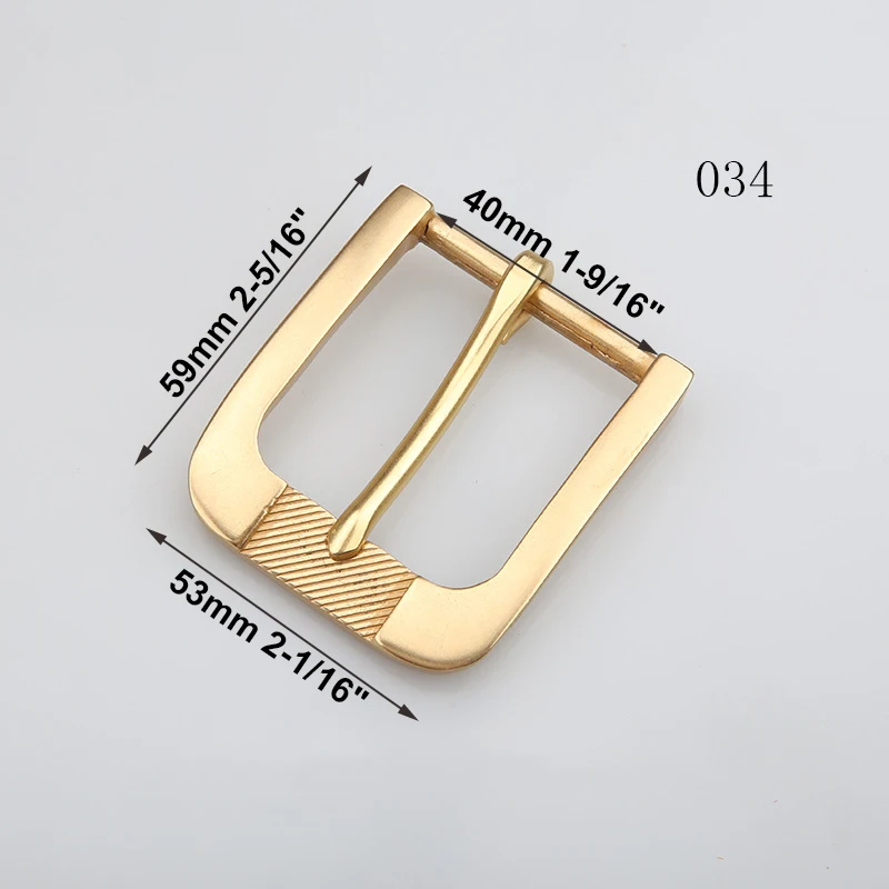 1pcs Solid Brass 40mm Belt Buckle End Bar Heel bar Buckle Single Pin Heavy-duty For Leather Craft Strap Jeans Webbing Dog Collar