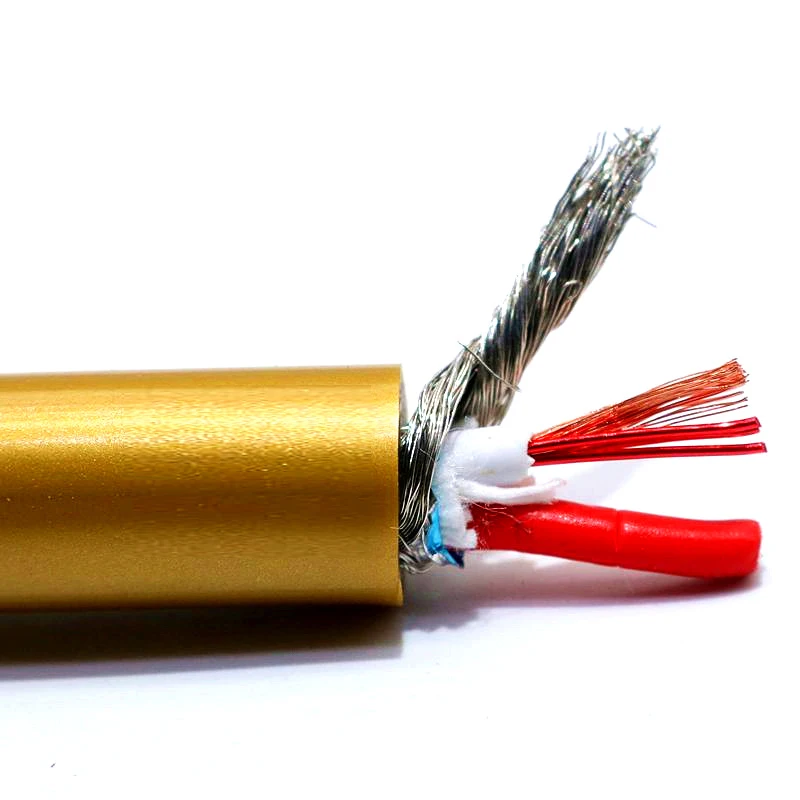 DIYLIVE 1 Paar Hochreines OFC-Kern RCA-Audiokabel 2RCA-Stecker mit Reinkupfer Vergoldeter Stecker für Verstärker - Meterware – Detail 12