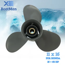 BoatMan® 11X16 Aluminum Propeller for Honda 35HP 40HP 45HP 50HP 60HP Outboard Motor 13 Tooth Engine RH Boat Part 59130-ZV5-016AH