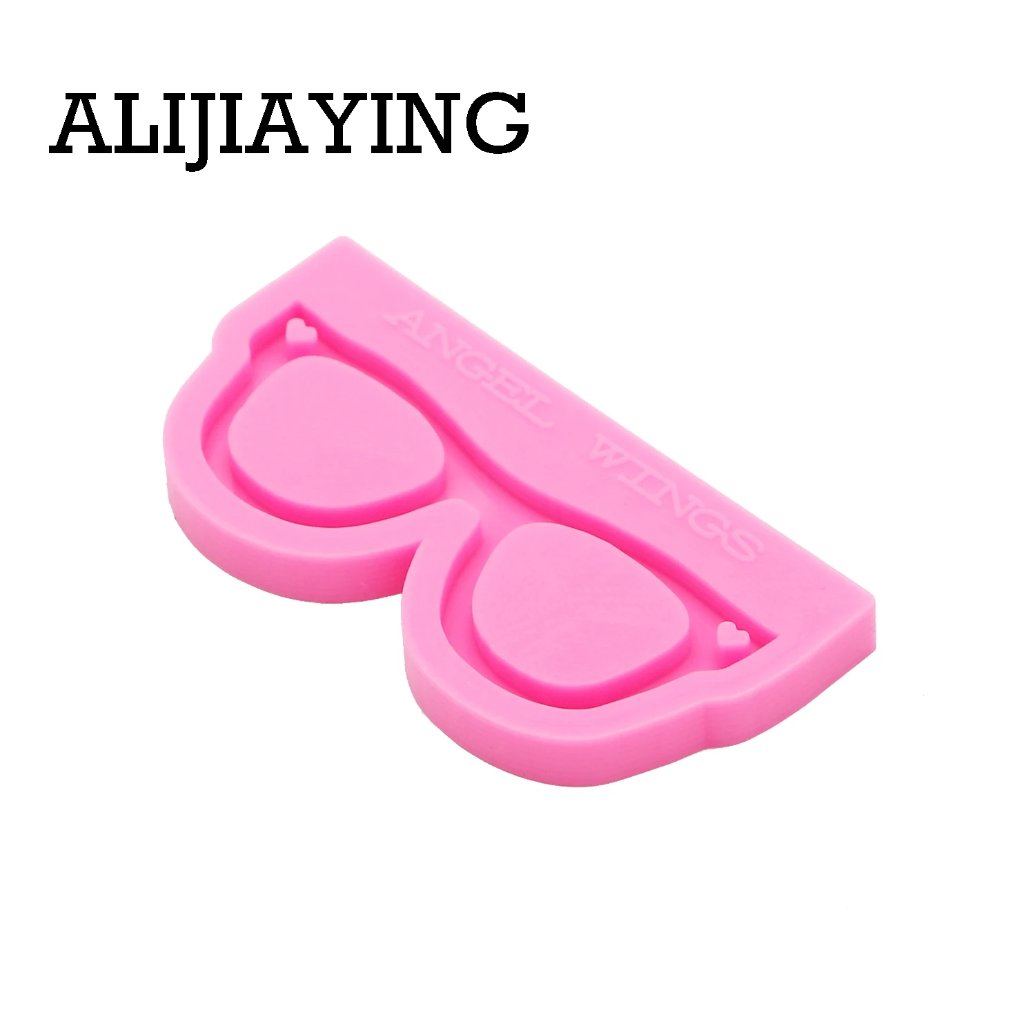 DY0157 Glossy Glasses shape keychain silicone mold DIY craft keyring pendant for girl jewelry keychains mould