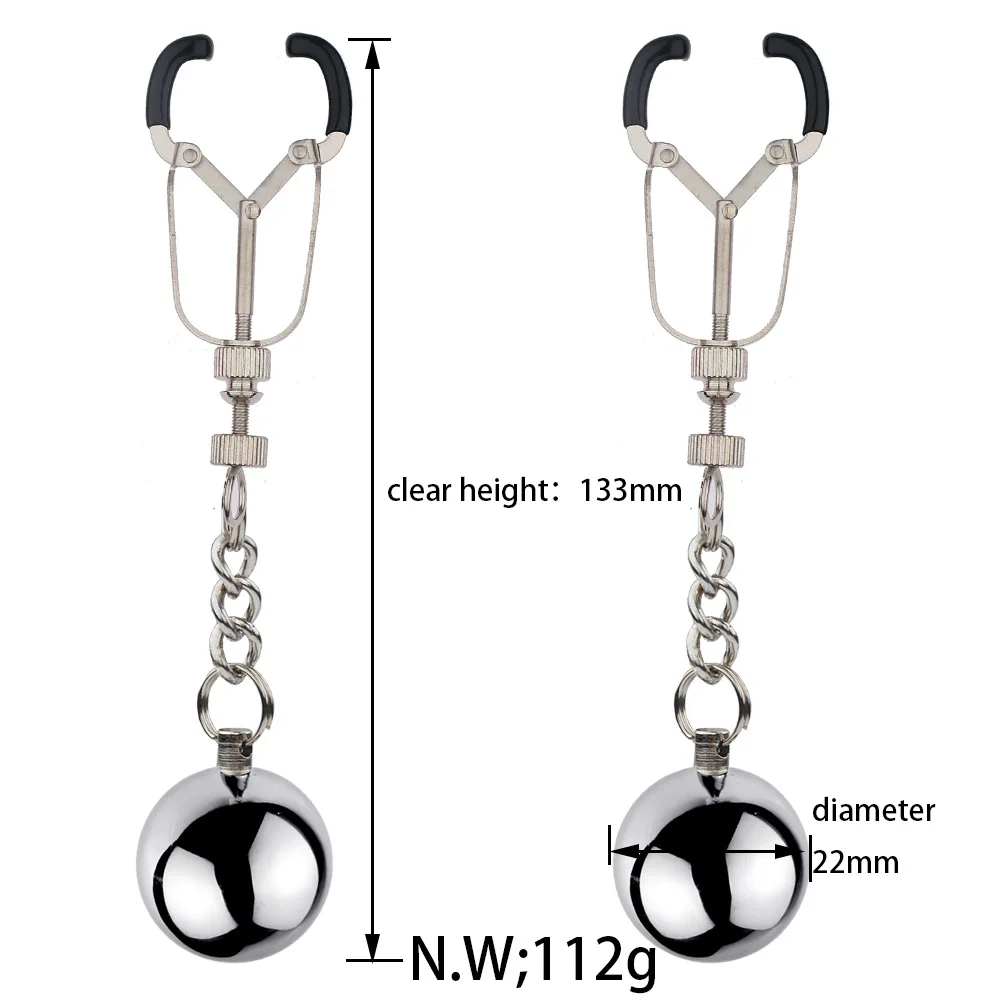 Bdsm Bondage Adults Games Sex Toys of Clamp Nipple Sexy Accessories with Metal Ball for Men Women Gay Fetish Breast Stimulation