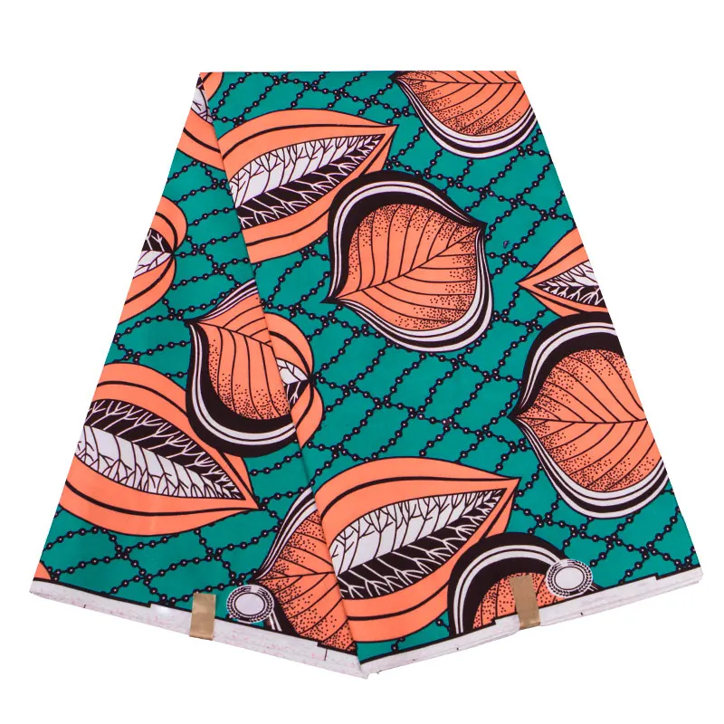 

African Print Fabric New Arrival Colorful High Quality Polyester Ankara Veritable Guaranteed Real Wax 6 Yards For Dress Party