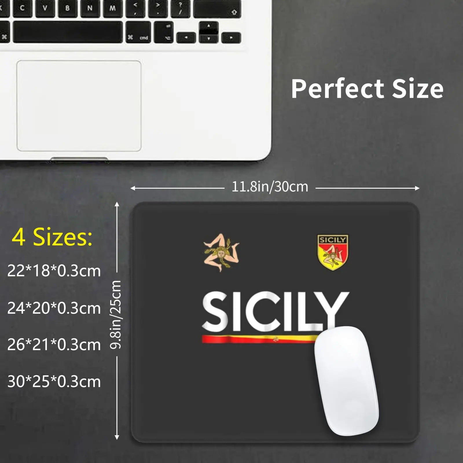 Sicilia Soccer-Sicily , Italy Football Jersey Mouse Pad DIY Print Sport People Get For I Sicily