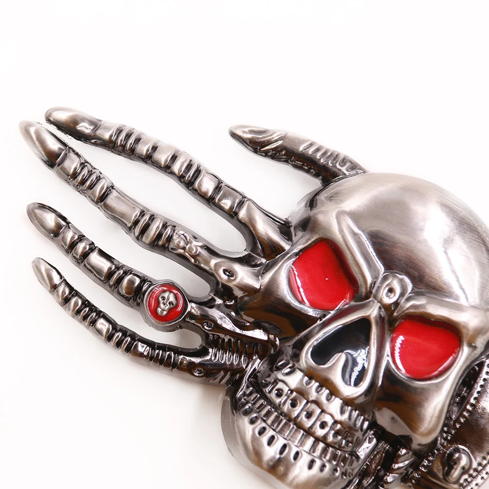 Cool Men Magic Hand Belt 3D Skull Hand Buckle Skeleton Hand Hone Hip-hop Punk Rock Love Belt Buckle Jeans Accessories