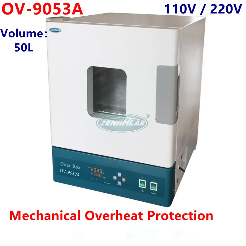 New Electrothermal Stable Temperature Dry Oven OV-9053A Mechanical Overheat Protection Heat Machine Volume 50L 110V/220V