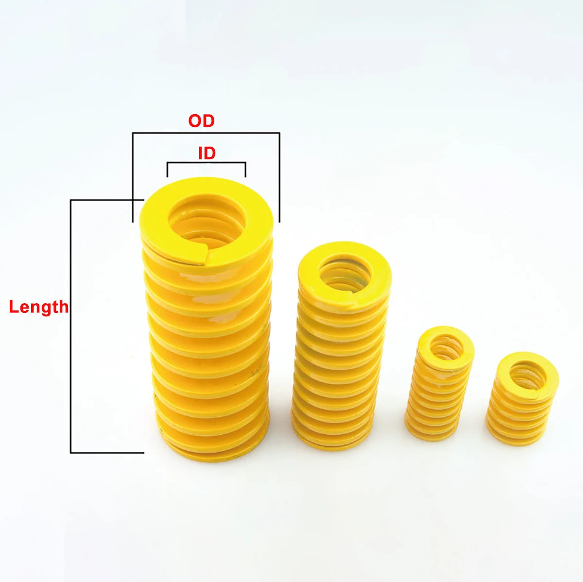 Yellow Small load Die Mold Springs Compression Spring Outer Dia 8 10 12 14 16 18 20 22 25 27mm Length 20 25 30 35 40 45 - 200mm