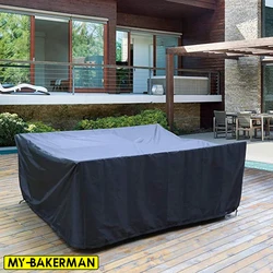 Fundas impermeables para muebles de jardín, cubiertas para sillas de lluvia y nieve, para exteriores, Patio, jardín, sofá, Mesa, a prueba de polvo, negro, 72 tamaños