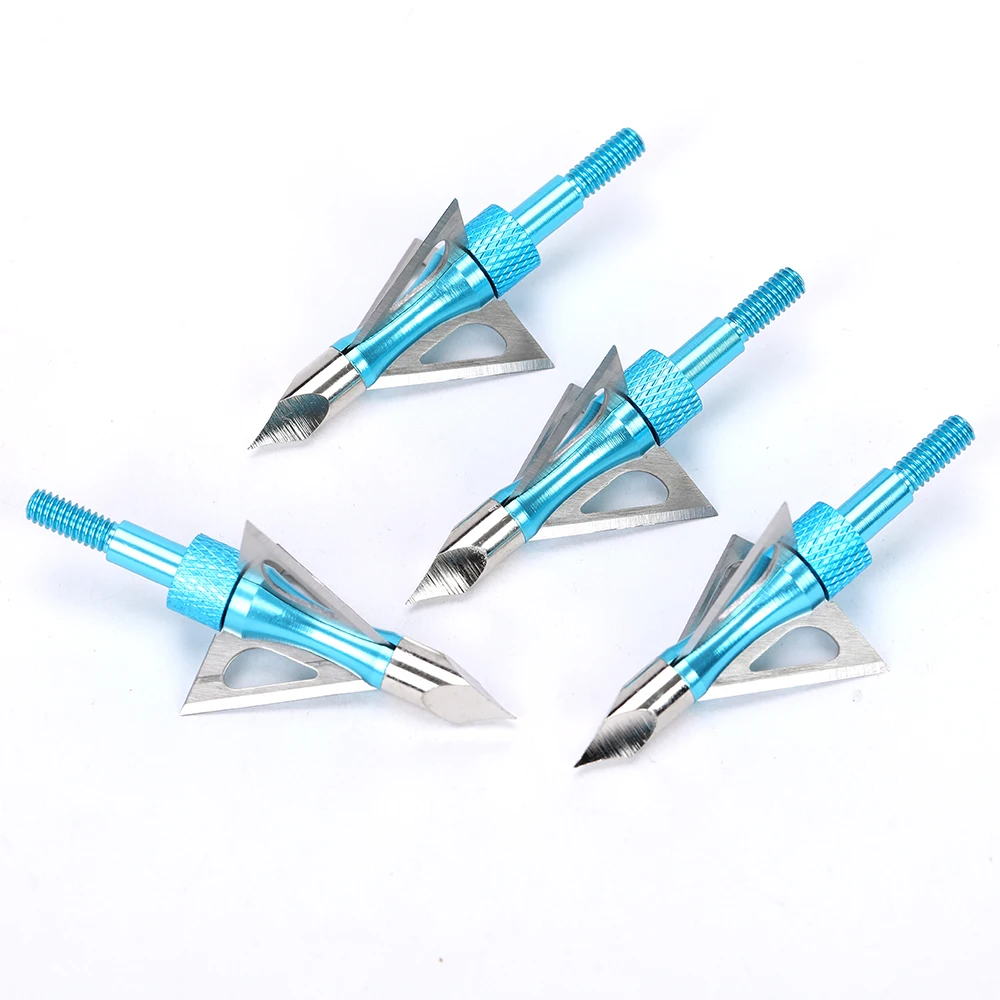 3/6/12pcs Archery Hunting Broad Heads 100Grain 3 Blade Broad Screw Tips Arrow Heads for archery Hunting Shooting