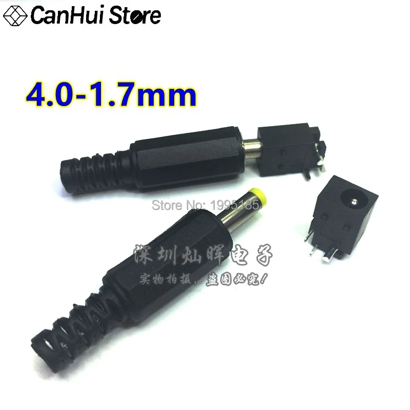 10Pcs DC-023A DC Plug Male Electrical Socket Outlet DC Outlet 4.0X1.7MM 4.0*1.7 DC-023 4.0*1.7mm Female Socket Hot New