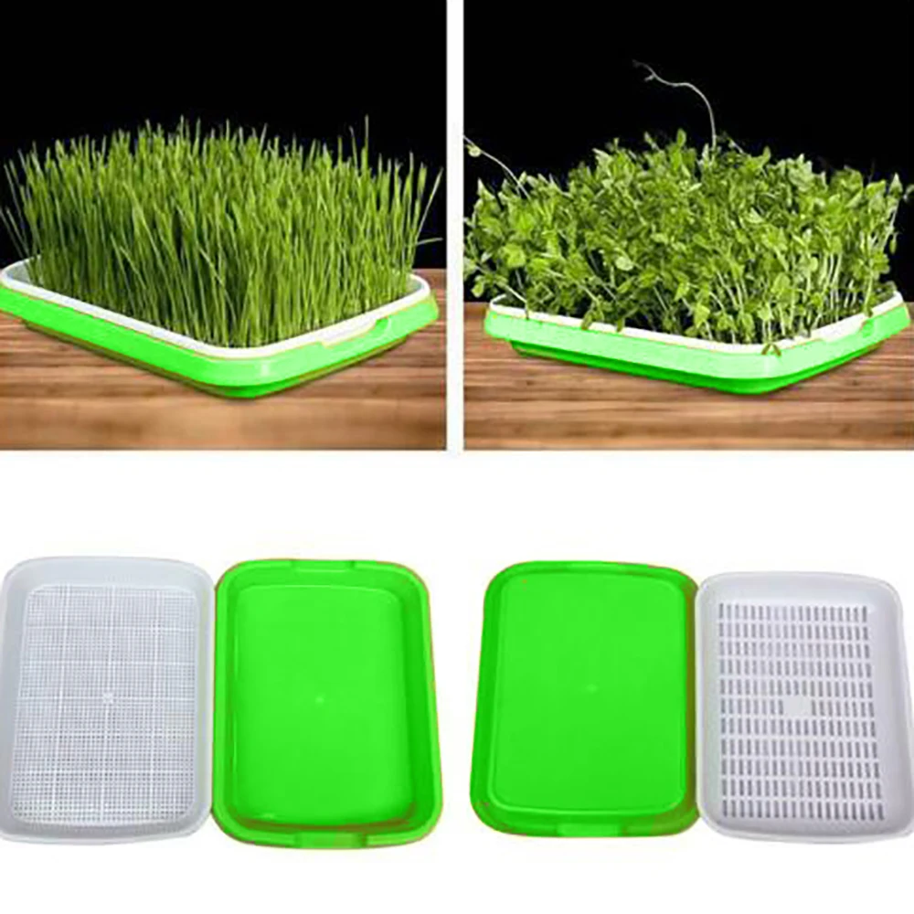 1pcs Sprouter Nursery Tray Double-layer Soilless Culture Beans Hydroponic Nursery Tray Hidroponia Seedling Tray Garden Supplies