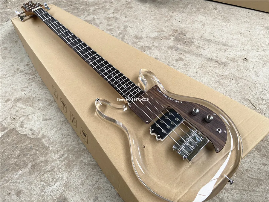 

2021 Ampeg ADA4 Dan Armstrong Lucite four string bass Guitar electric bass.Rosewood guard board, free shipping