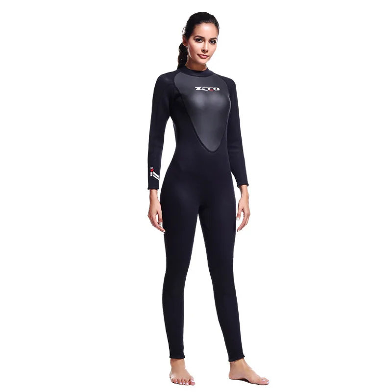 3MM Neoprene Wetsuit Men Women Scuba Diving Suit Deepwater Spearfishing Snorkeling Surfing One Piece Set Winter Thermal Swimsuit