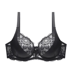 Plus Size Women Lace Bra Un-padded Underwired Ladies Big Underwear Bralette Sexy Lingerie Top Large BH C D DD E Cup