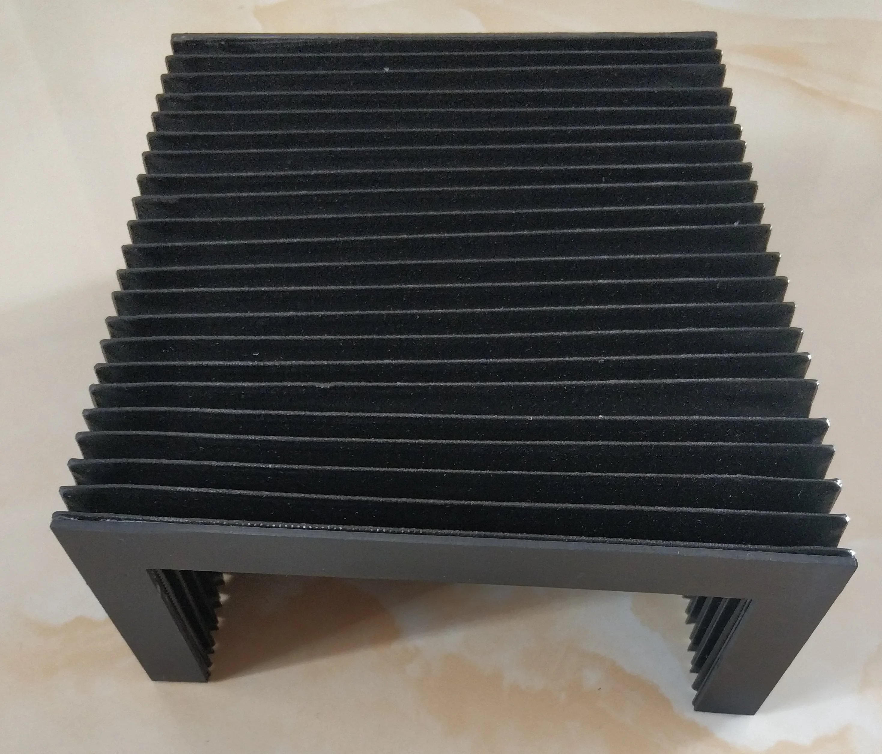 U shape according protection bellows cover for cnc, inside: 120mm x 40mm, outside: 160mm x60mm, Lmax=320mm