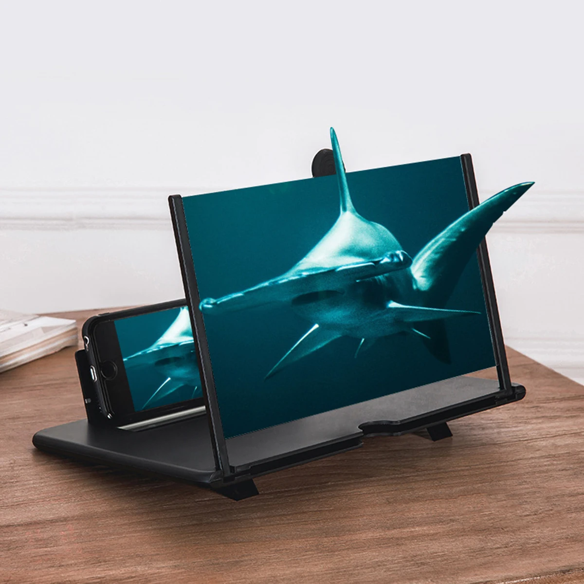 Pull Typer Cell Phone Amplifier 3D Effect High Definition Large Screen with Desk Holder Magnifying Folding for Movie Game