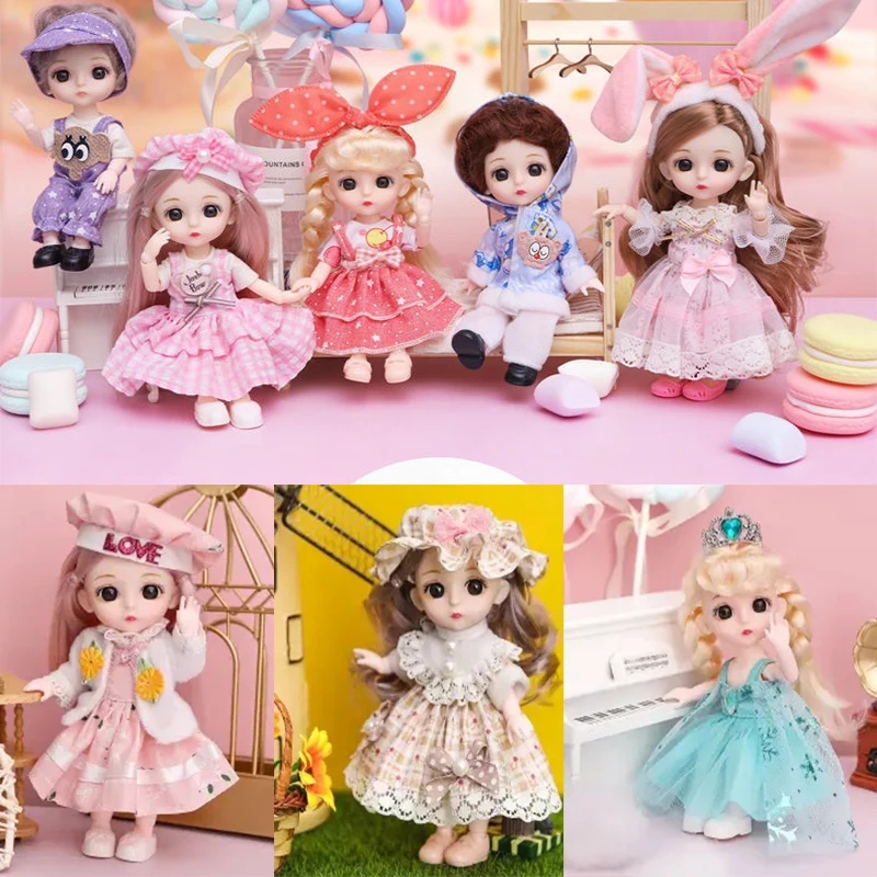 Boneca bjd de 13 articulações móveis, bonecas legais de estilo chinês, brinquedo bjd de rosto redondo e cabelo longo, presente diy para meninas