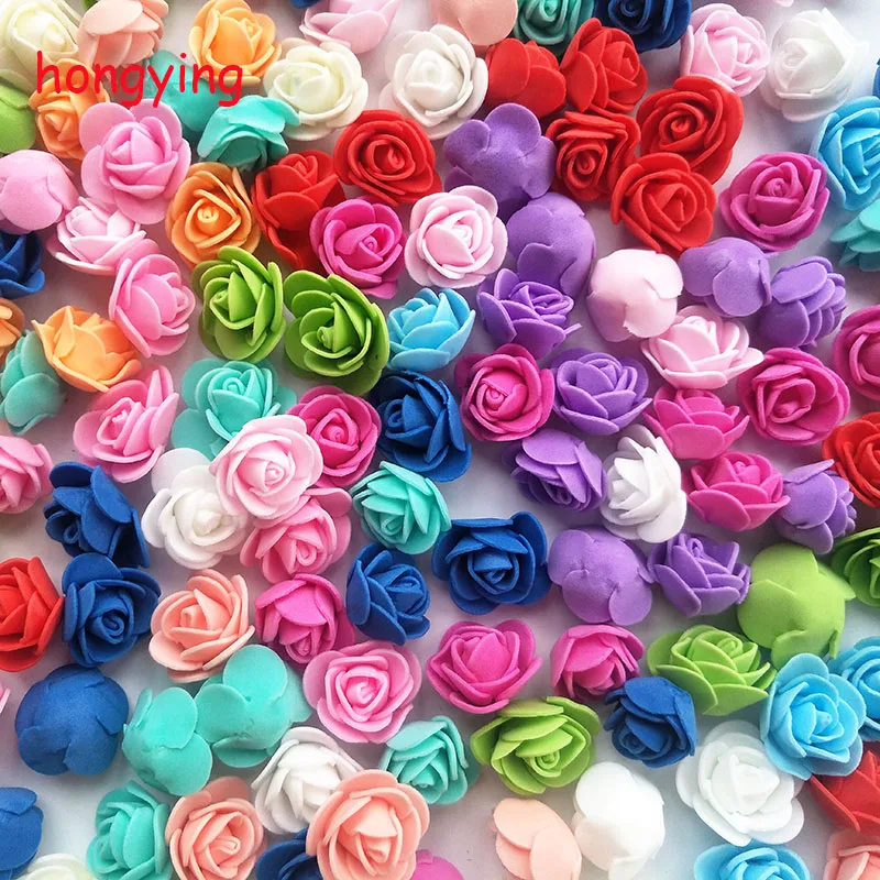 

500 pcs Rose bear flower head 3.5 cm in diameter Bud silk Sally Artificial flowers diy Wedding decoration Flower art materials