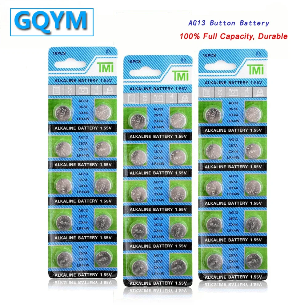 

40PCS AG13 LR44 LR1154 357A S76E G13 Button Battery 1.55V Alkaline Coin Battery